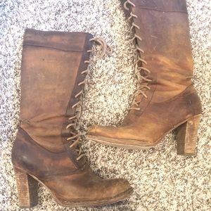 Frye lace up boot